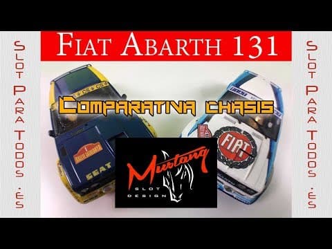 Comparativa de 131 SCX con chasis original VS 3d Mustang Slot Design
